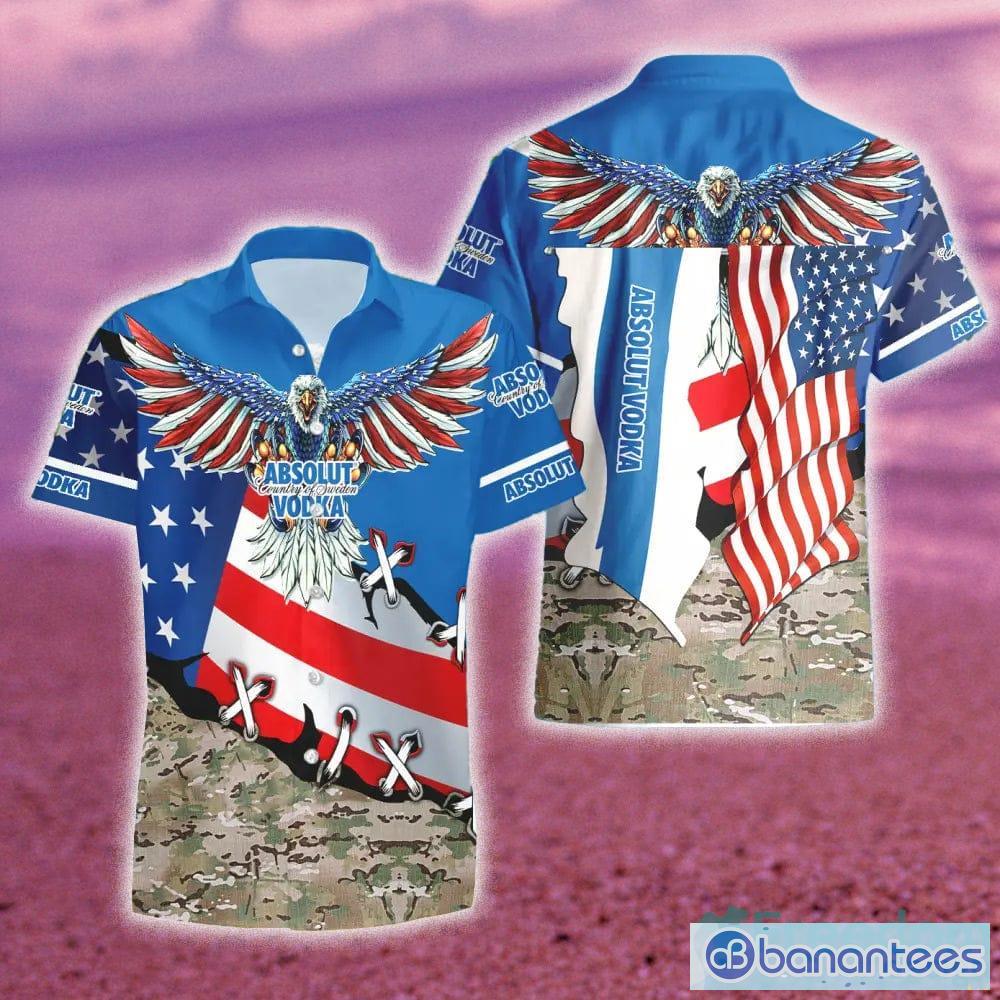 Absolut Vodka Eagle American Flag Hawaiian Shirt And Shorts Summer Men And  Women Gift - Banantees