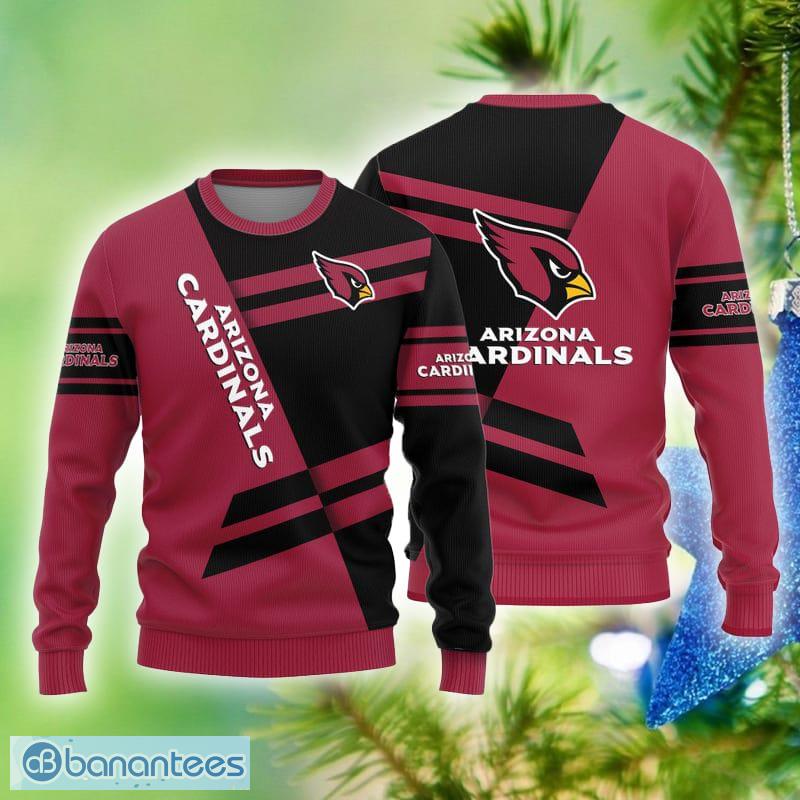 NFL Arizona Cardinals Santa Claus Snowman Christmas Ugly 3D