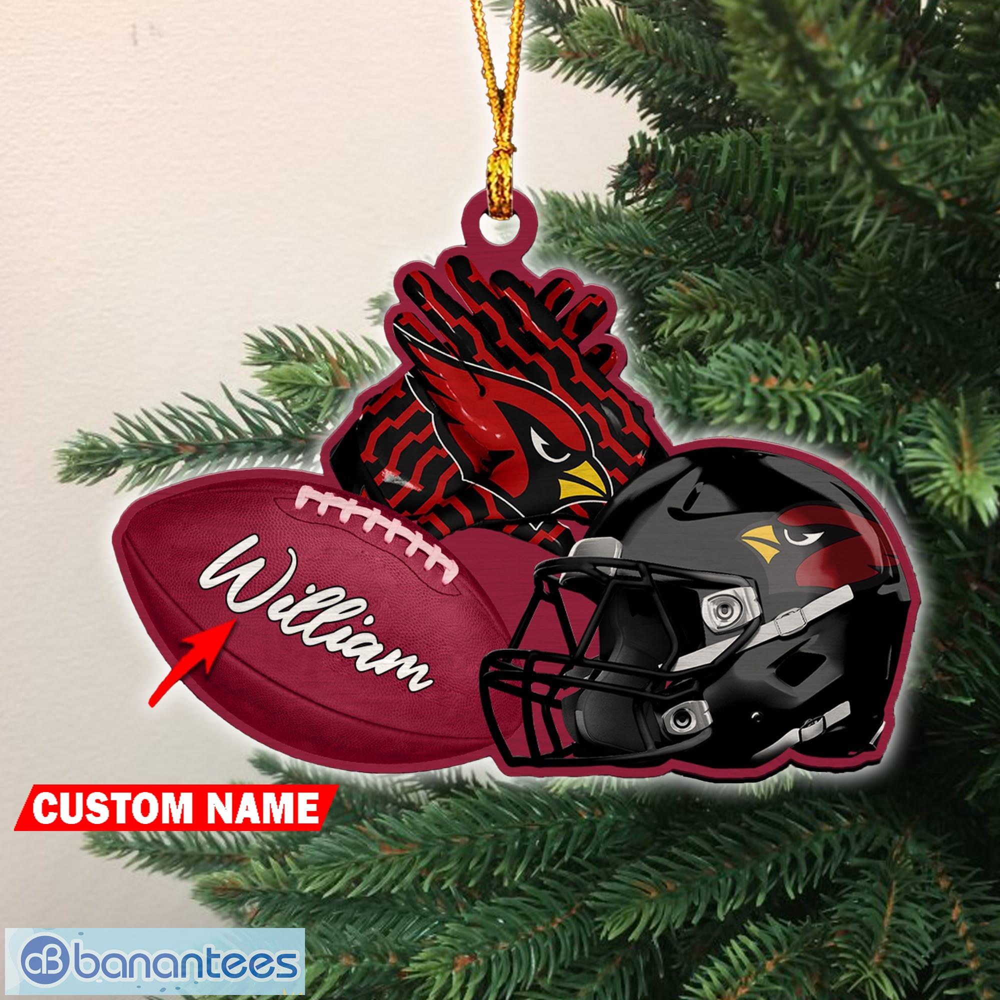 Arizona Cardinals NFL Rugby Ball Helmet Pattern Personalized Christmas  Ornaments - Banantees