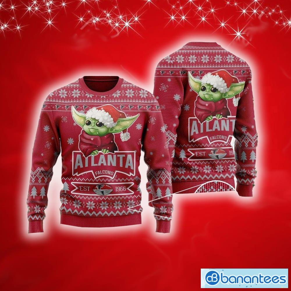 Atlanta Falcons Baby Yoda Grogu Holiday Party 1966 New Ugly Christmas Sweater NFL Gift For Fans - NFL Atlanta Falcons Baby Yoda Grogu Holiday Party 1966 New Ugly Christmas Sweater For Men And Women Gift Fans Atlanta Falcons Baby Yoda Grogu Holiday Party 1966 New Ugly Christmas Sweater NFL Gift For Fans - NFL Atlanta Falcons Baby Yoda Grogu Holiday Party 1966 New Ugly Christmas Sweater For Men And Women Gift Fans