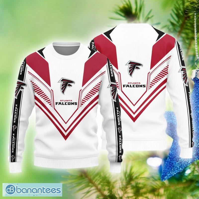 Atlanta Falcons Christmas Cool Reindeer 3D Ugly Christmas Sweater For Fans  - Banantees