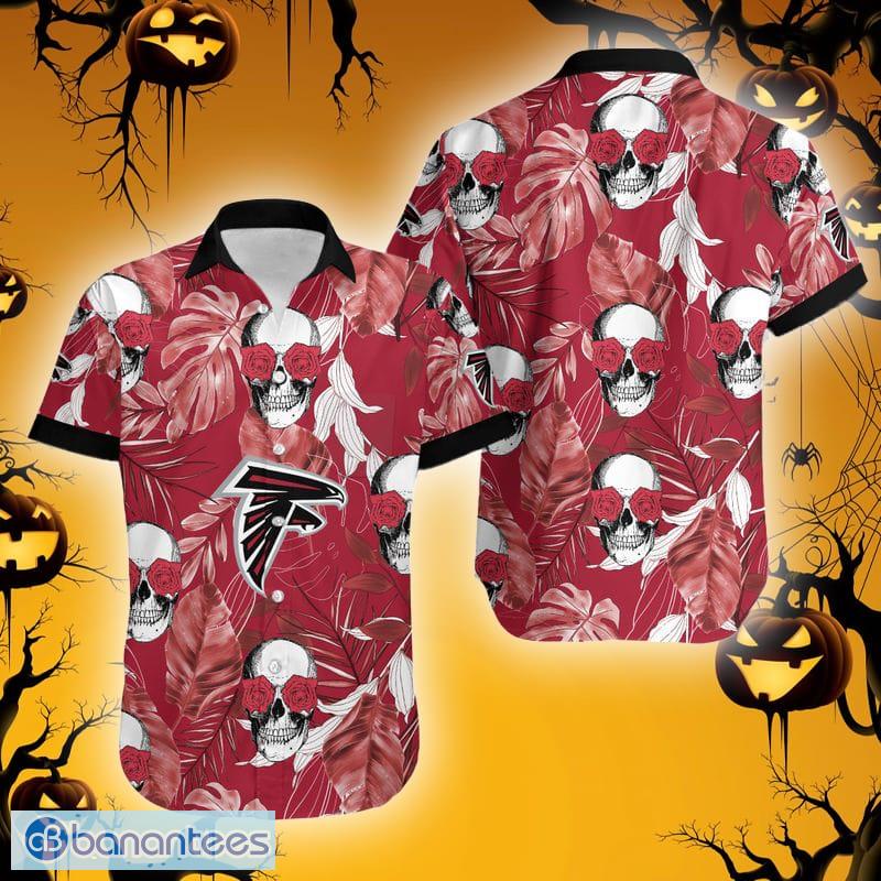 Atlanta Falcons Stripes and Skull Danger Hawaiian Shirt For