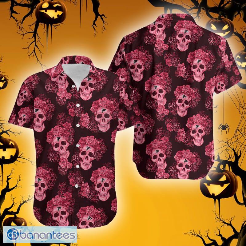 Atlanta Falcons Skull Diamon Halloween Hawaiian Shirt For Fans