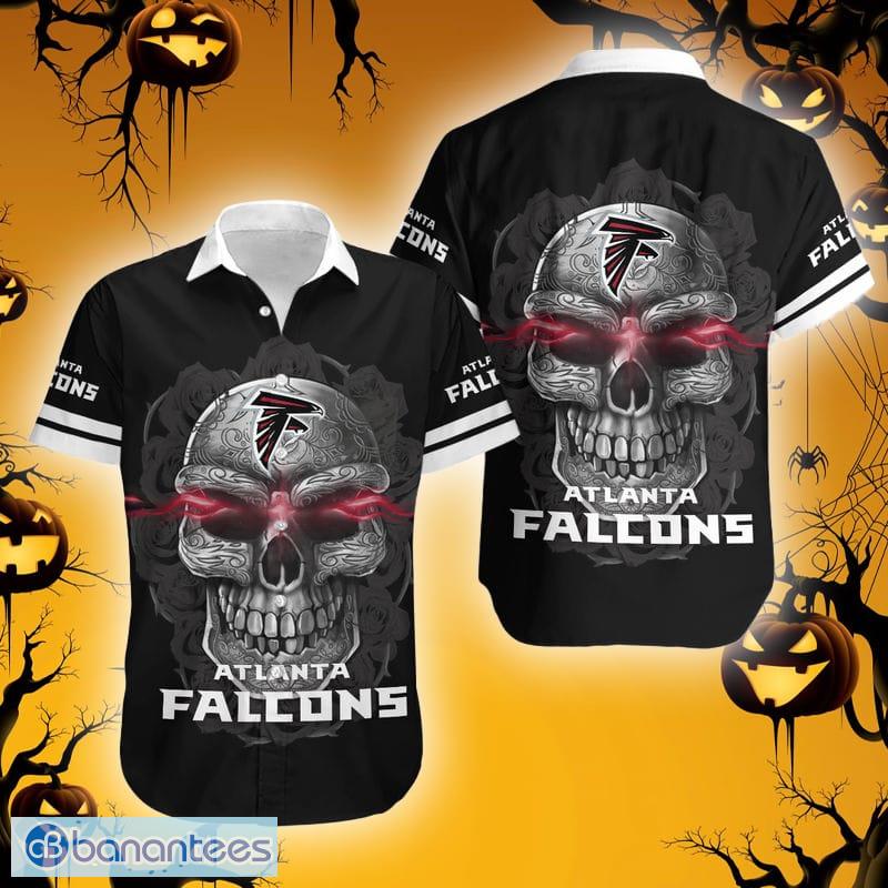 Atlanta Falcons Skull Carved Halloween Hawaiian Shirt Gift Men Women -  Banantees