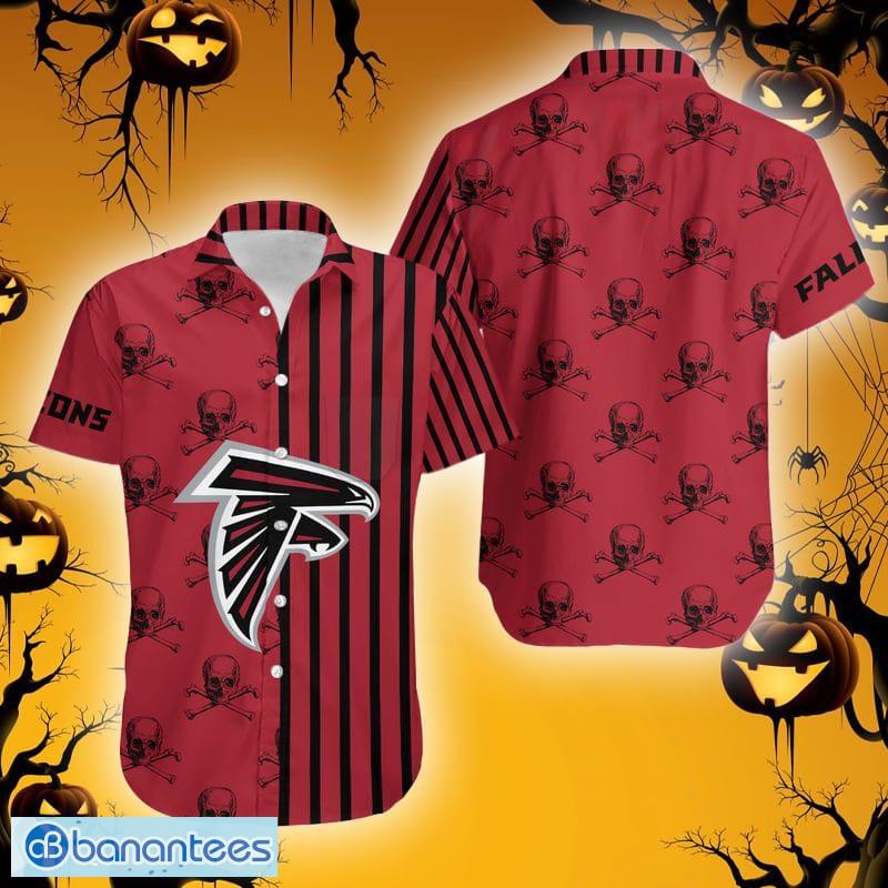 Atlanta Falcons Stripes and Skull Danger Hawaiian Shirt For
