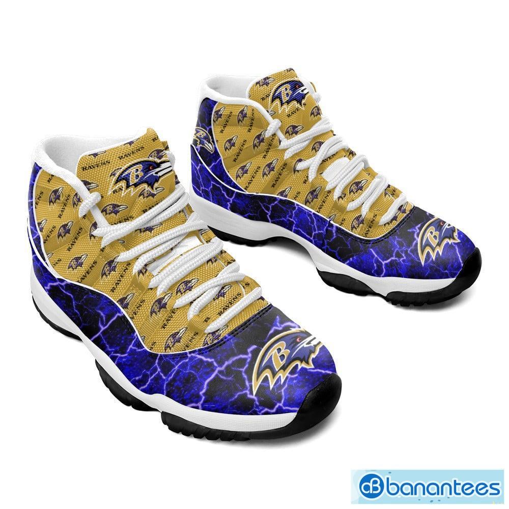 Baltimore Ravens Big Logo NFL Personalized Name Air Jordan 11