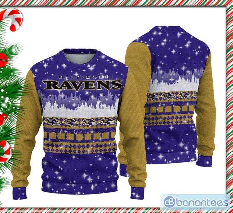 Baltimore Ravens Basic Ugly Christmas Sweater For Fans - Banantees