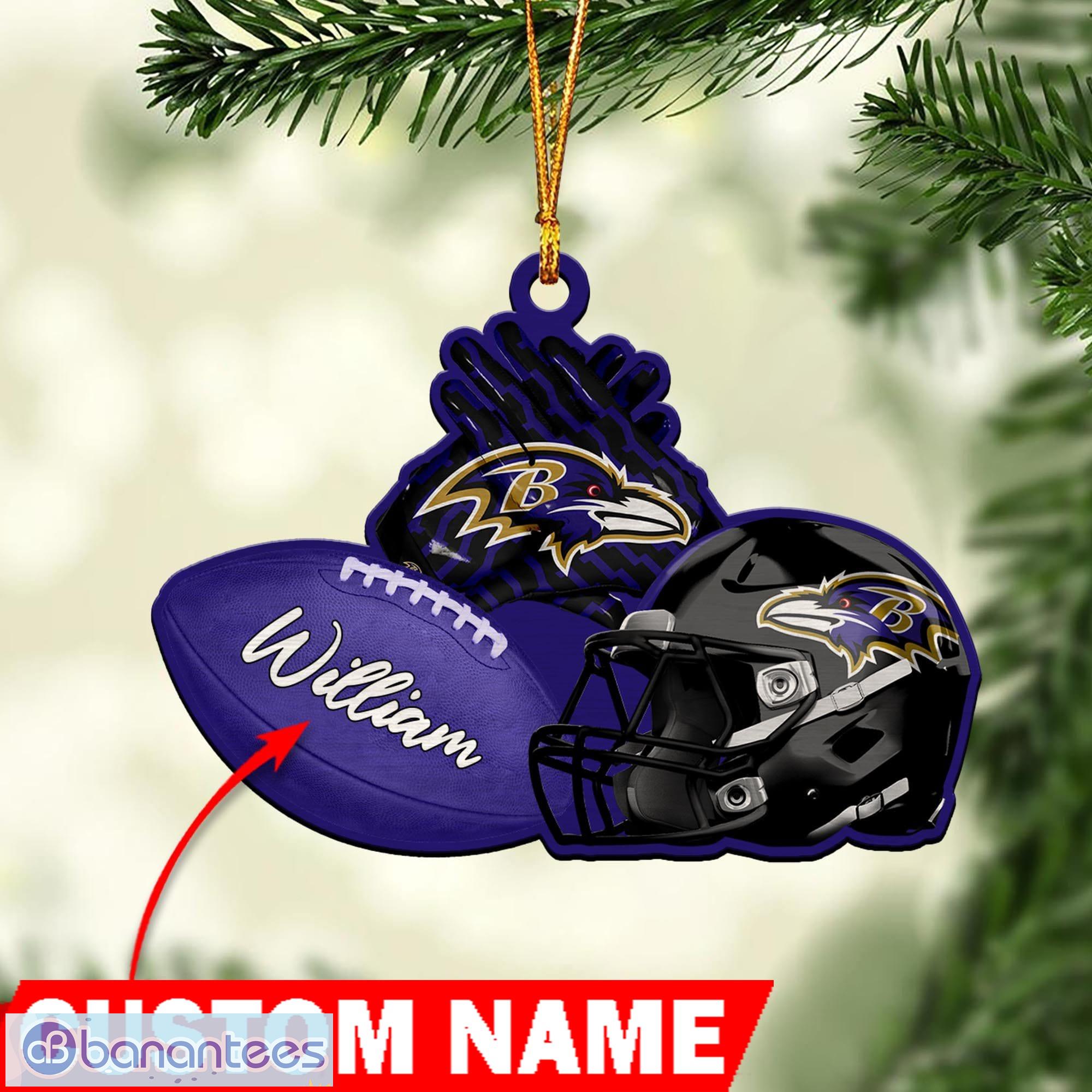 Baltimore Ravens NFL Fans Personalized Christmas Ornaments - Banantees