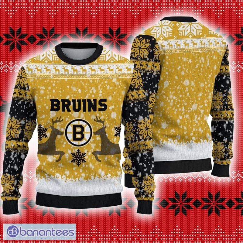 Boston Bruins Fans Reindeers Pattern Ugly Christmas Sweater Gift