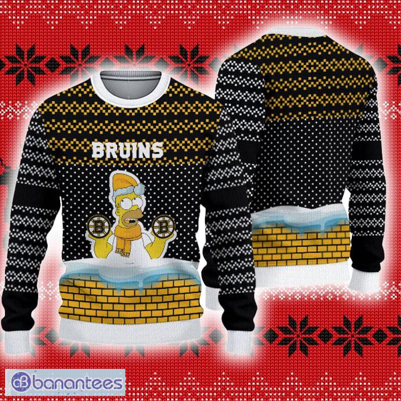 Boston Bruins Personalized Black Ugly Christmas Sweater