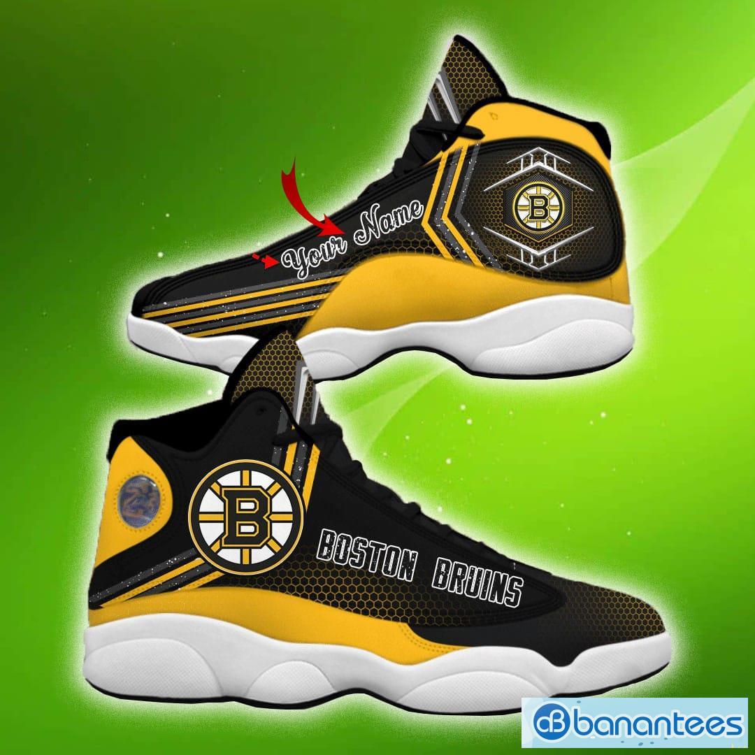 Boston Bruins Runners Custom Name Air Jordan 13 Gift Fans Sports Sneaker - Boston Bruins Runners Custom Name Air Jordan 13 Gift Fans Sports Sneaker