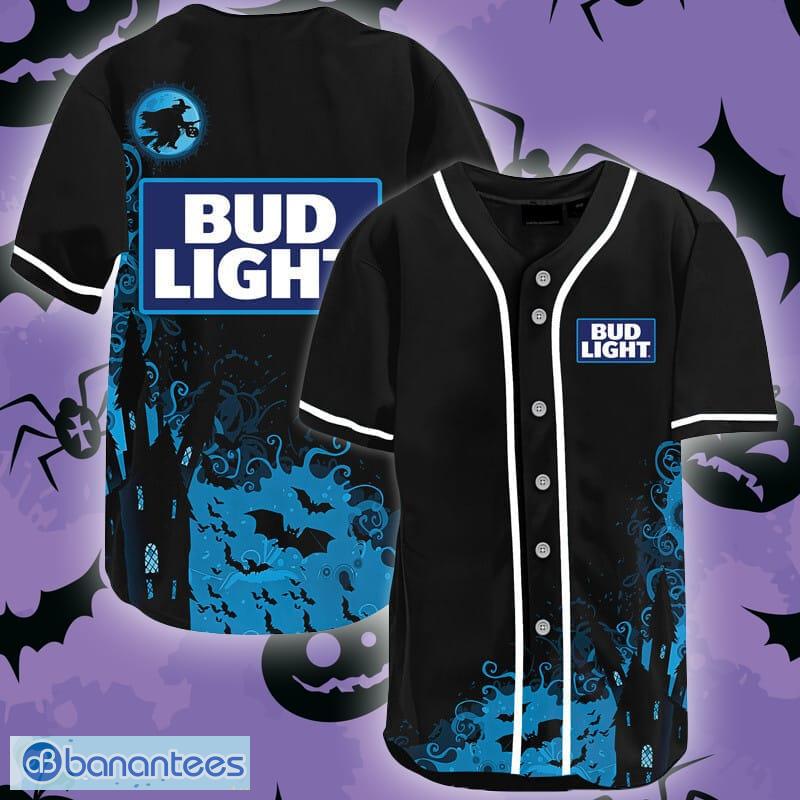 Bud Light Blue Baseball Jersey Shirt