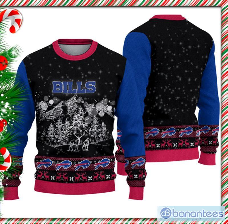 Men's Buffalo Bills Ugly Sweater Crewneck Pajama Set