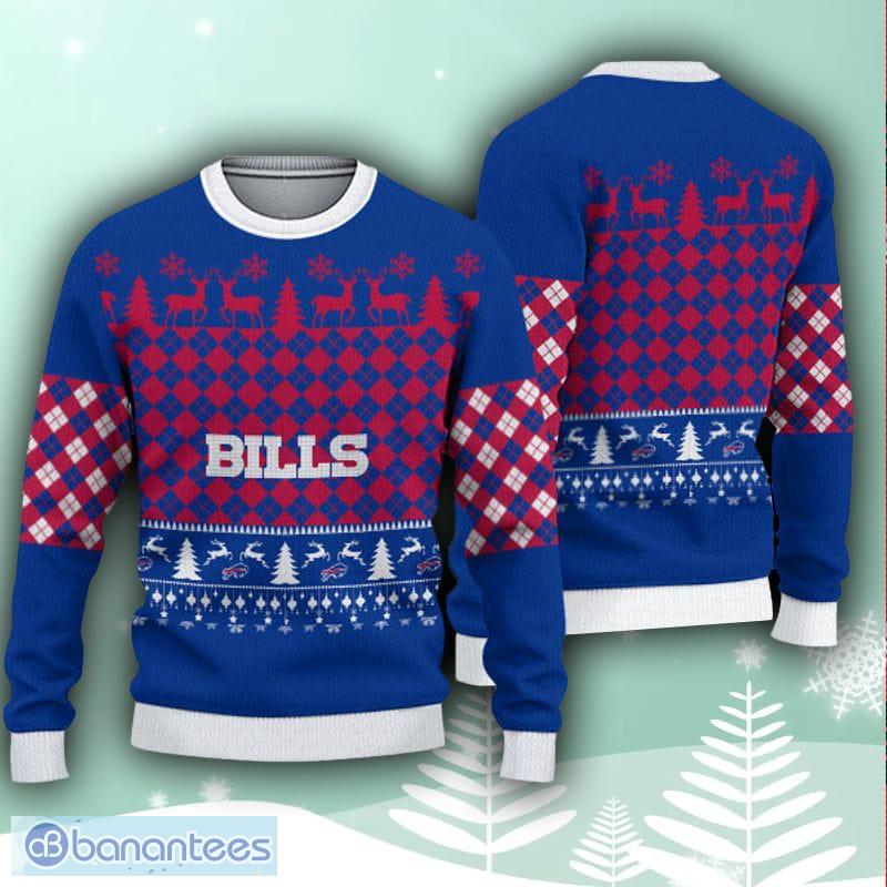 Buffalo Bills Snowflakes Pattern Ugly Christmas Sweater