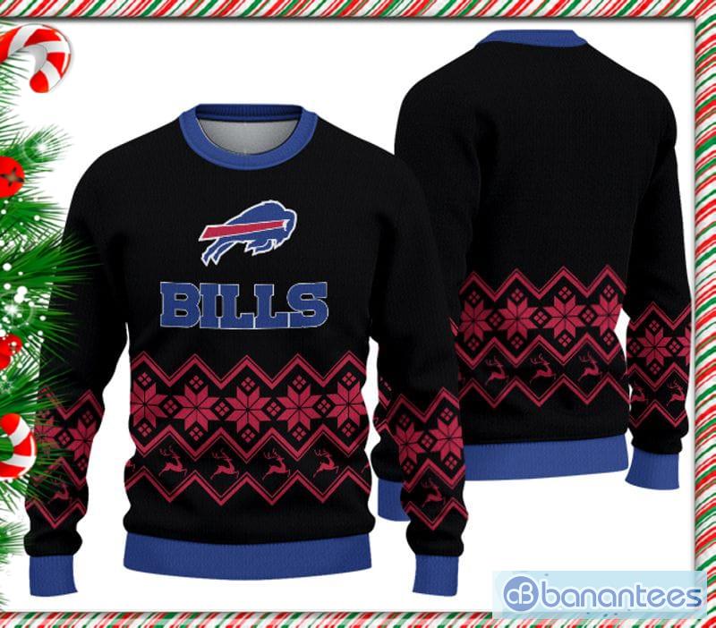 For Fans Buffalo Bills Christmas Funny DJ Santa Ugly Christmas Sweater Men  And Women Christmas Gift