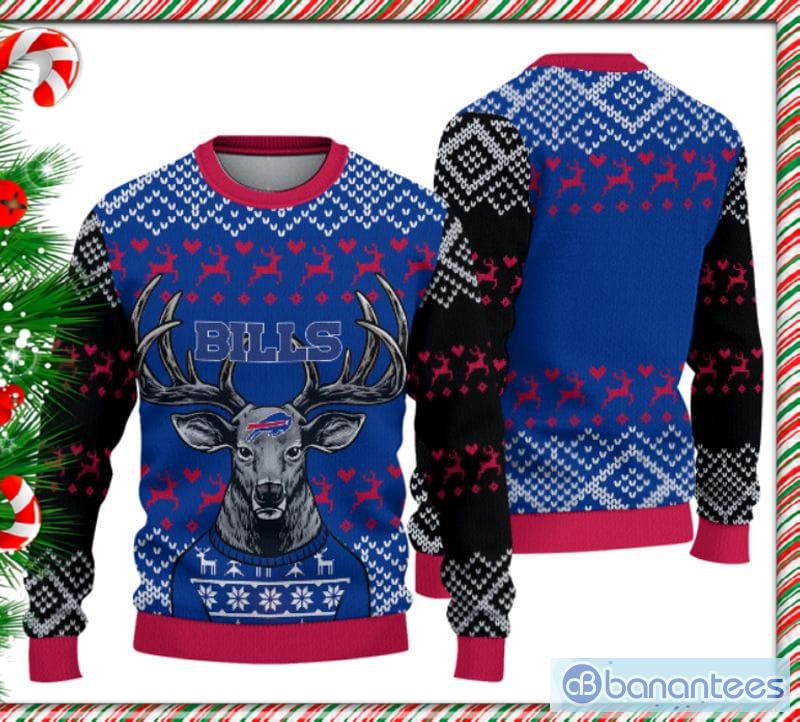 Buffalo Bills Reindeer Ugly Sweater Fans Christmas Gift Sweatshirt For Men  Women - YesItCustom