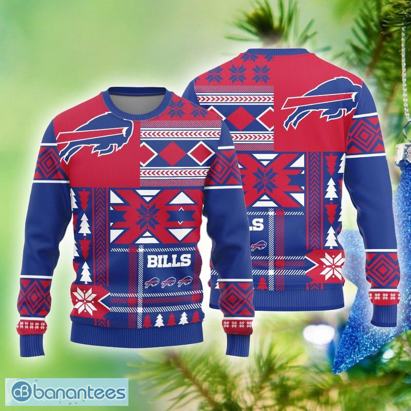 Buffalo Bills Snowflakes Pattern Ugly Christmas Sweater