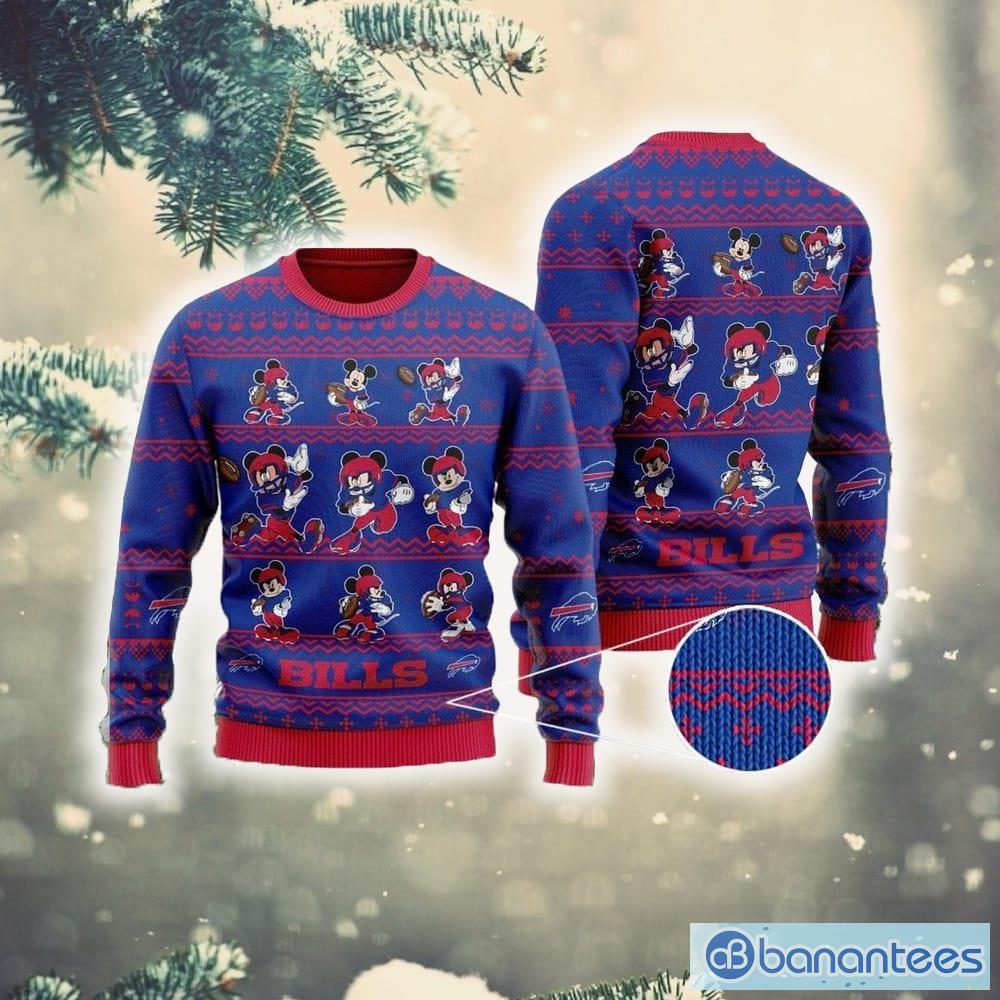 Christmas Gift Buffalo Bills Mickey Cute 3D Ugly Christmas Sweater For Men  And Women