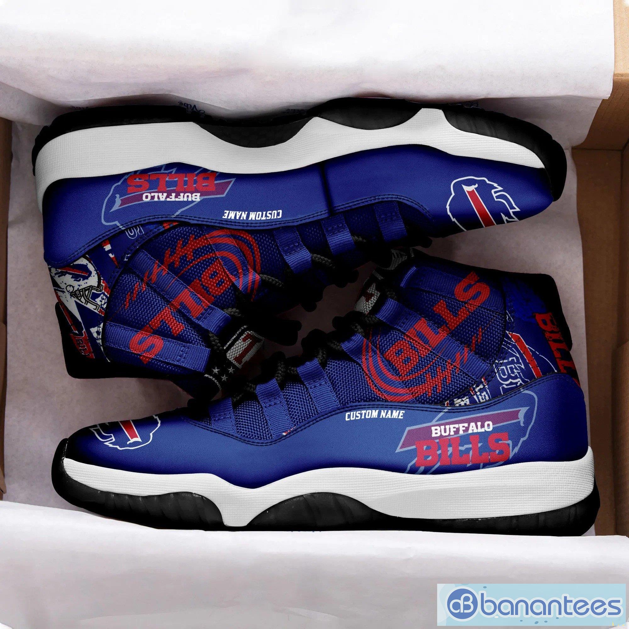 Custom Name Buffalo Bills Air Jordan 13 Sneaker Shoes - Banantees