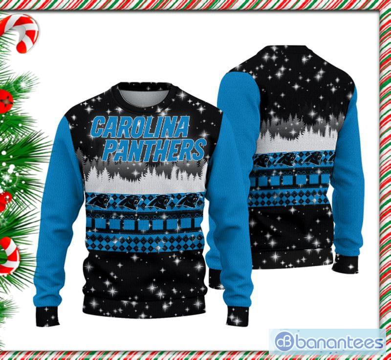 Carolina Panthers Christmas Cool Reindeer 3D Ugly Christmas Sweater For  Fans - Banantees