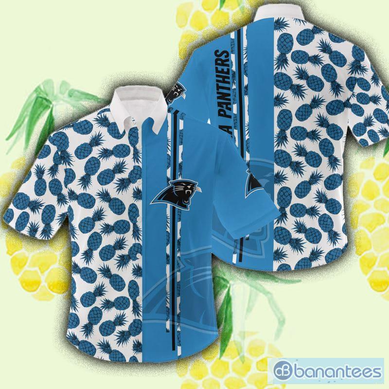 Nfl Carolina Panthers Custom Name Blue Black Trendy Hawaiian Shirt Aloha  Shirt - Trendy Aloha