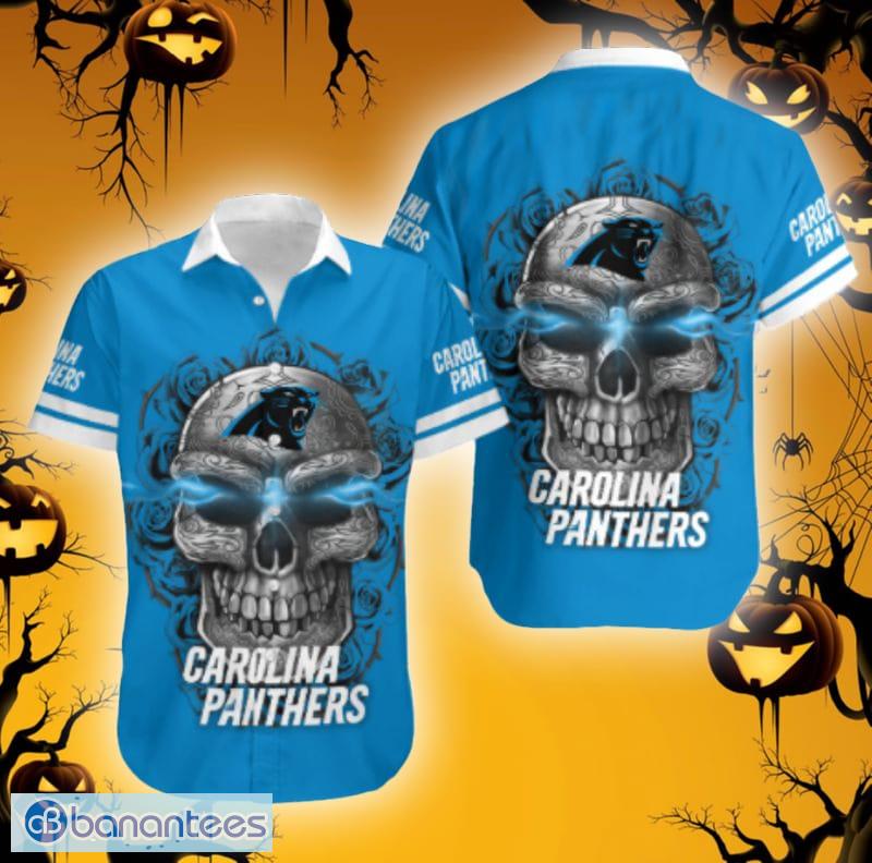 NFL Carolina Panthers Show Off Your Team Spirit In Tropical Skull Hawaiian  Shirt Gift Halloween - Banantees