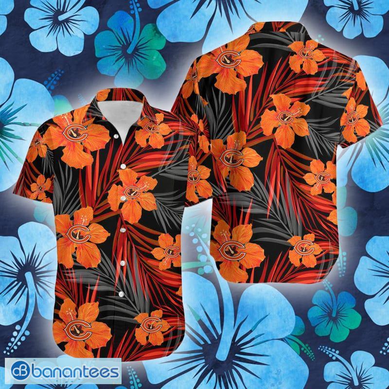 Chicago Bears Mystery Skull And Flower Funny Hawaiian Shirt Gift Halloween  - Banantees