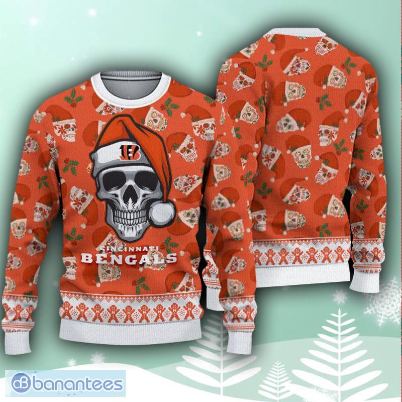 Cincinnati Bengals Christmas Skull All Over Print Sleigh Knitted Sweater For Winter - Cincinnati Bengals Christmas Skull All Over Print Sleigh Knitted Sweater For Winter Cincinnati Bengals Christmas Skull All Over Print Sleigh Knitted Sweater For Winter - Cincinnati Bengals Christmas Skull All Over Print Sleigh Knitted Sweater For Winter
