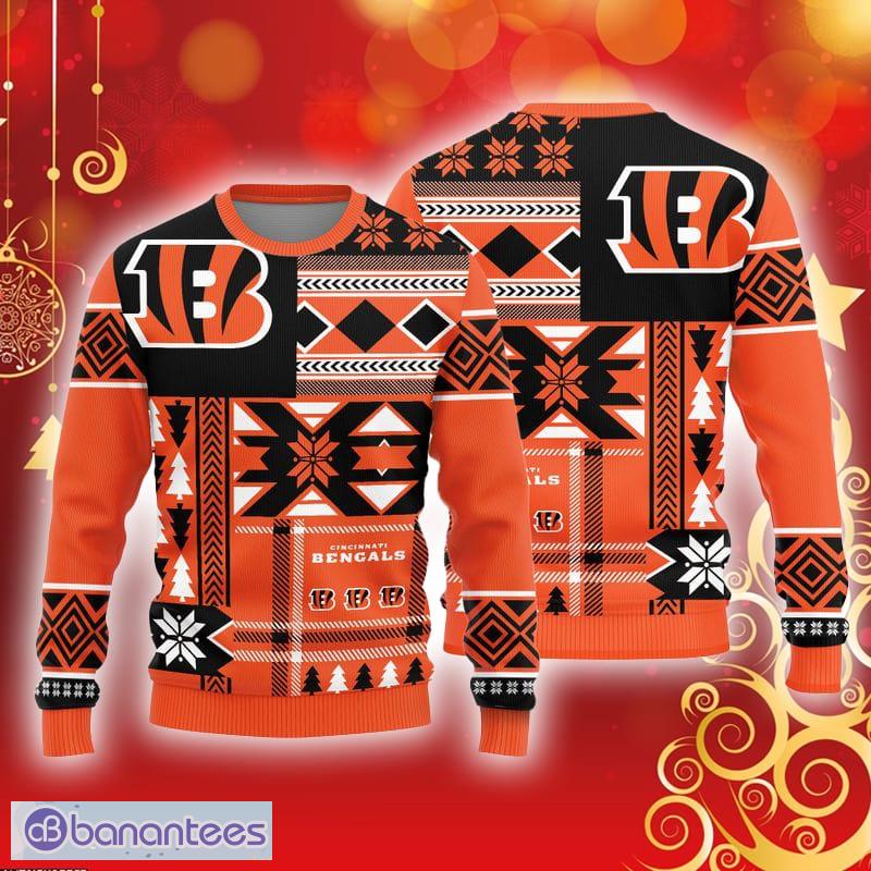 Cincinnati Bengals Snowflakes Pattern Ugly Christmas Sweater