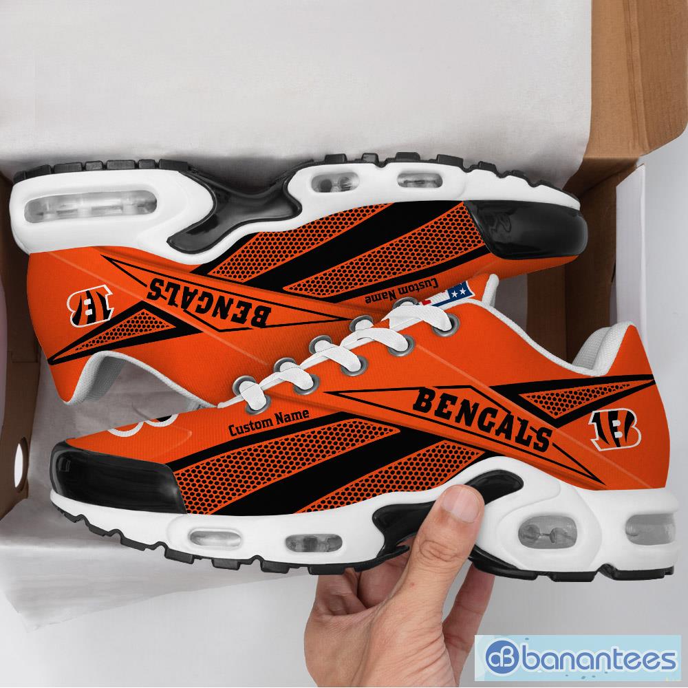 Custom Name Cincinnati Bengals NFL Logo Air Cushion Sports Shoes