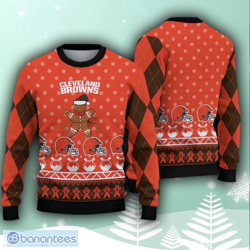 Cleveland Browns Christmas Gingerbread Man Ugly Sweater For Men Women - Cleveland Browns Christmas Gingerbread Man Ugly Sweater For Men Women Cleveland Browns Christmas Gingerbread Man Ugly Sweater For Men Women - Cleveland Browns Christmas Gingerbread Man Ugly Sweater For Men Women