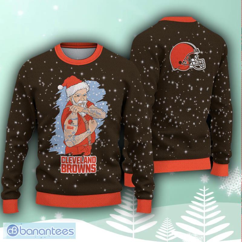 Cleveland Browns Christmas Santa Claus Tattoo Ugly Sweater For Men Women - Cleveland Browns Christmas Santa Claus Tattoo Ugly Sweater For Men Women Cleveland Browns Christmas Santa Claus Tattoo Ugly Sweater For Men Women - Cleveland Browns Christmas Santa Claus Tattoo Ugly Sweater For Men Women