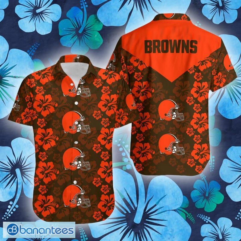 Cleveland Browns Skull And Flower Halloween Hawaiian Shirt For Men And  Women - Banantees