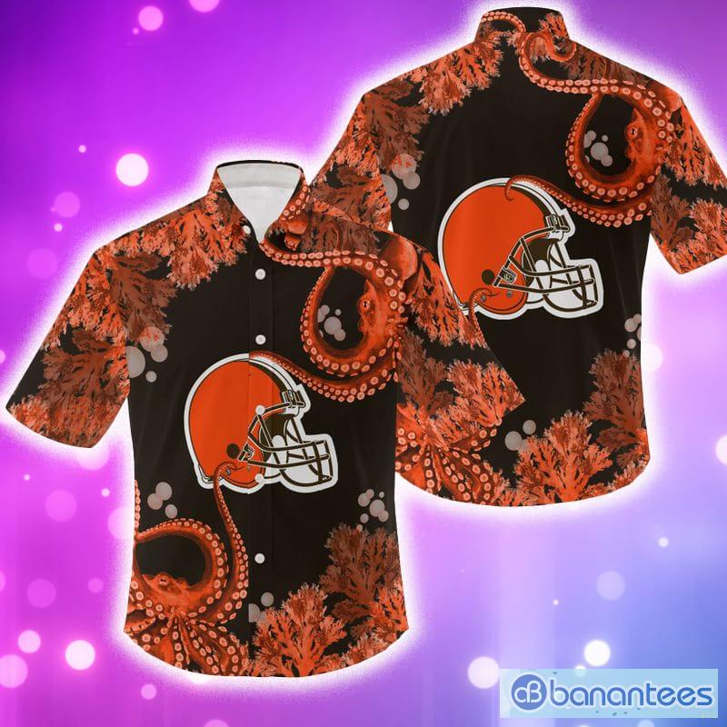 Cleveland Browns Skull Carved Halloween Hawaiian Shirt Gift Men Women -  Banantees