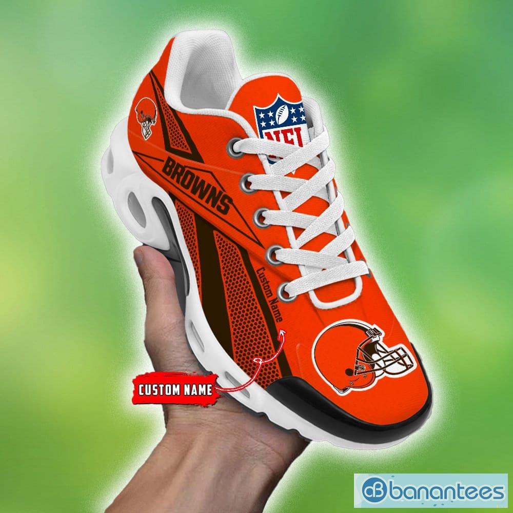 Cleveland Browns Premium NFL Team Sneakers Custom Name Air Cushion Shoes  For Fans - Banantees