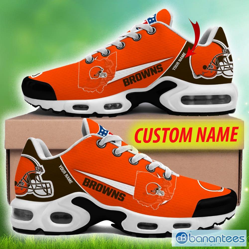 Custom Name Cleveland Browns NFL Logo Air Cushion Sports Shoes Men Women -  Banantees