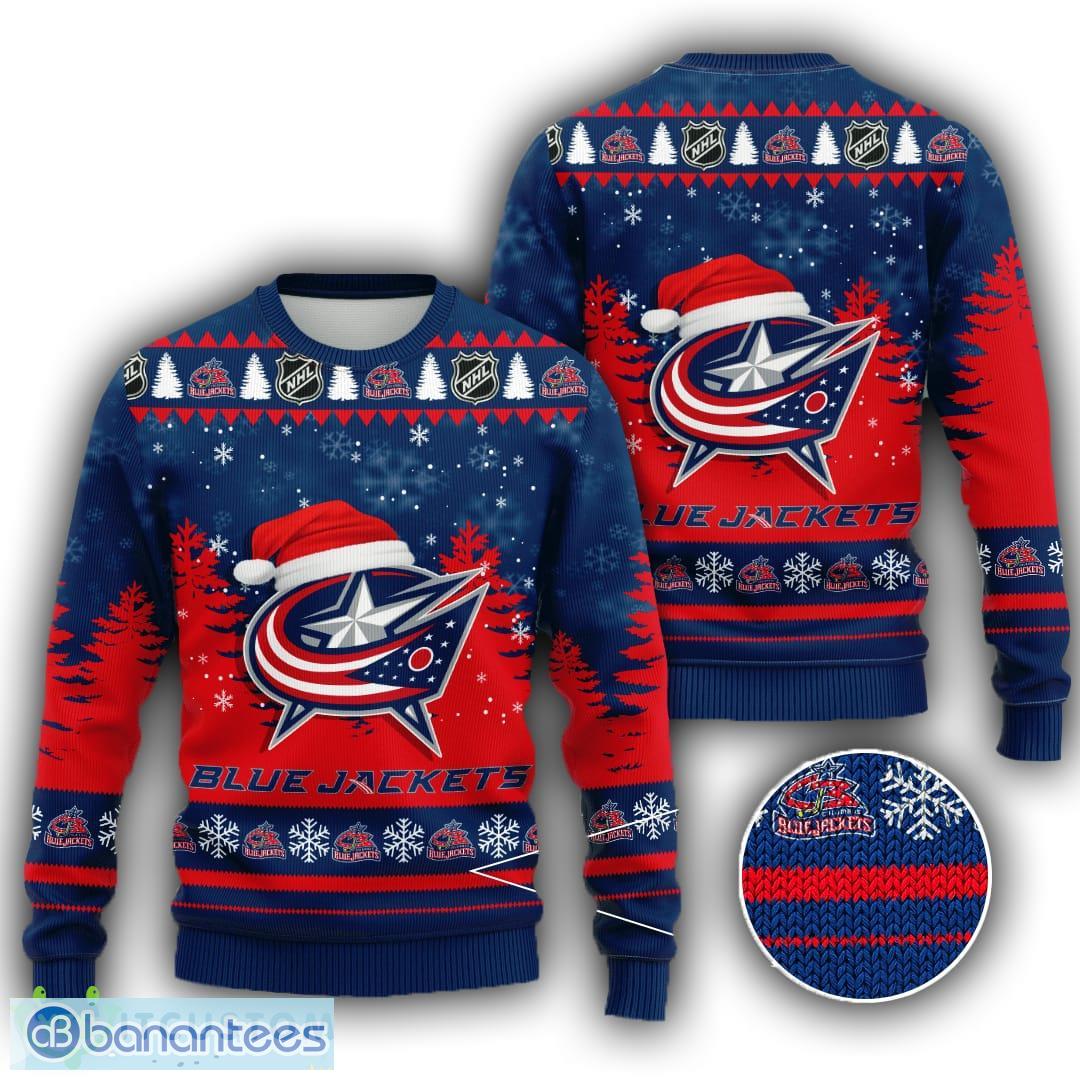 Columbus Blue Jackets NHL Custom Number And Name 3D Sweatshirt For Fans AOP  Christmas Gift Sweater - Banantees