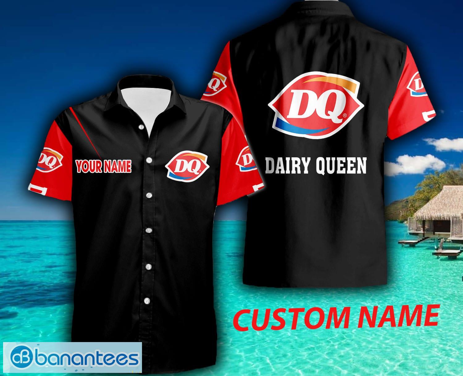 Custom Name Dairy Queen Logo Trademark 3D Hawaiian Shirt For Men