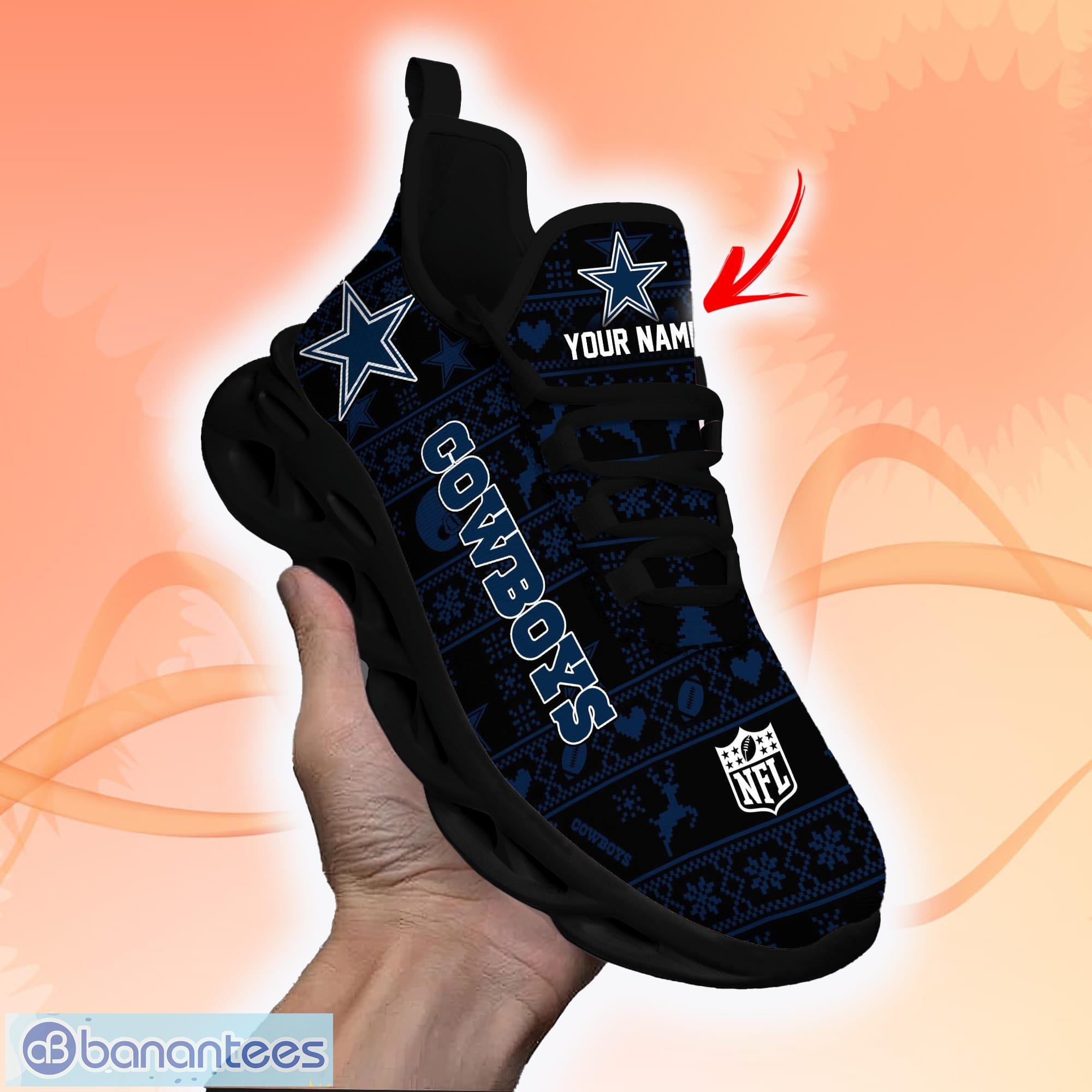 NFL Dallas Cowboys Custom Name And Number Christmas Gift For Fans Ugly  Christmas Sweater - Banantees