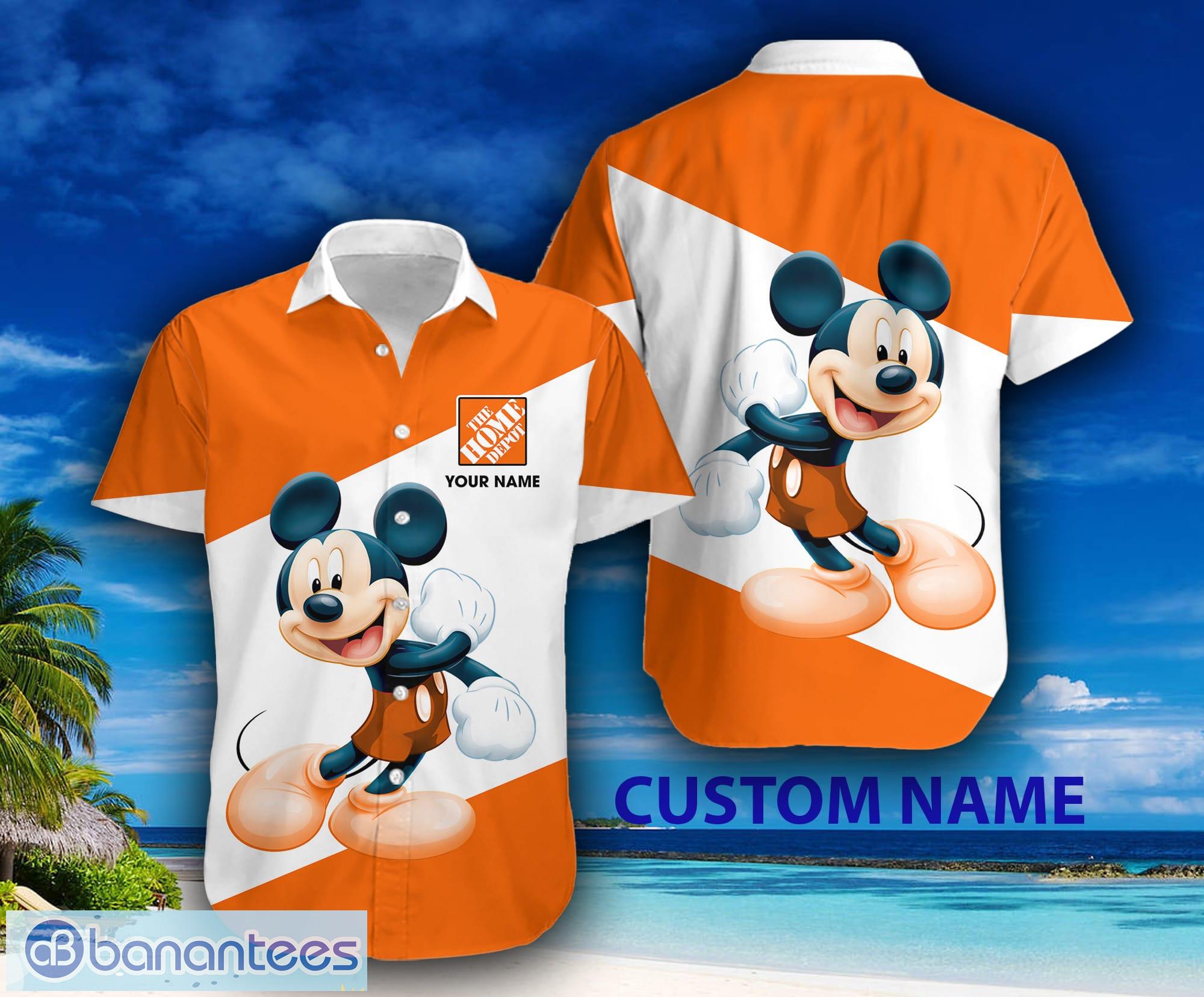 Custom Name Disney Mickey Hawaiian Shirt For Men And Women Floral