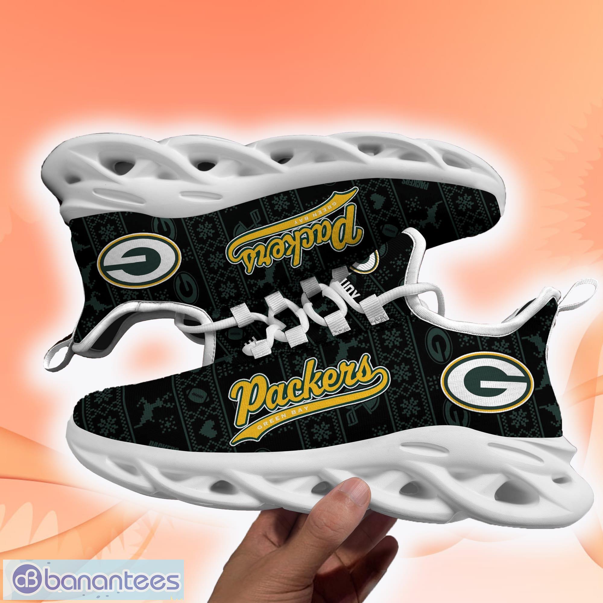 Green Bay Packers Custom Name NFL Max Soul Shoes Gift For Fans Running  Sneaker - Banantees