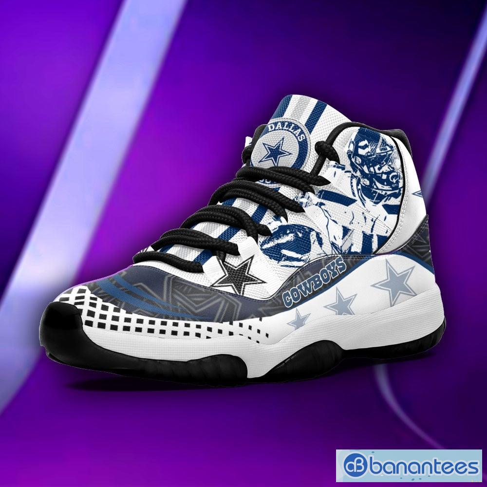 Personalized skull dallas cowboys nfl custom air jordan 13 shoes