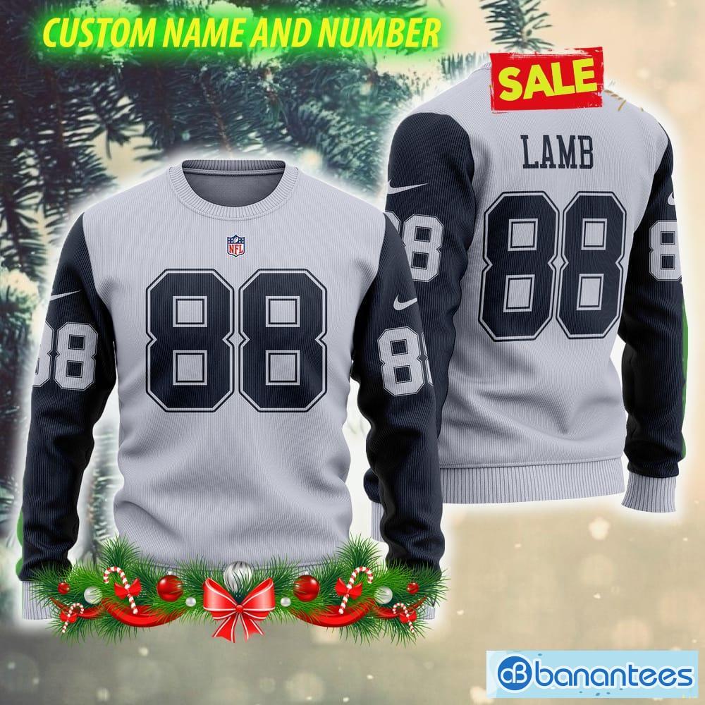 Dallas Cowboys CeeDee Lamb Grey Wool Snowflake Knitted Ugly Christmas Sweater NFL Custom Number And Name For Fans Gift - NFL Dallas Cowboys CeeDee Lamb Grey Wool Snowflake Knitted Ugly Christmas Sweater Custom Number And Name Fans Gift Dallas Cowboys CeeDee Lamb Grey Wool Snowflake Knitted Ugly Christmas Sweater NFL Custom Number And Name For Fans Gift - NFL Dallas Cowboys CeeDee Lamb Grey Wool Snowflake Knitted Ugly Christmas Sweater Custom Number And Name Fans Gift