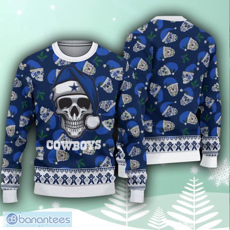 Dallas Cowboys Christmas Skull 3D Poinsettia Ugly Sweater Gifr For Fans - Dallas Cowboys Christmas Skull 3D Poinsettia Ugly Sweater Gifr For Fans Dallas Cowboys Christmas Skull 3D Poinsettia Ugly Sweater Gifr For Fans - Dallas Cowboys Christmas Skull 3D Poinsettia Ugly Sweater Gifr For Fans