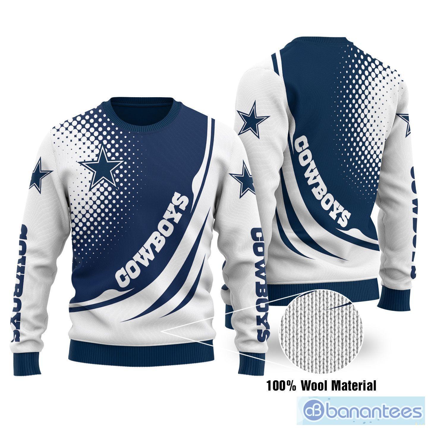 Dallas Cowboys Ladies Joy Crew Fleece Sweatshirt - Navy Blue