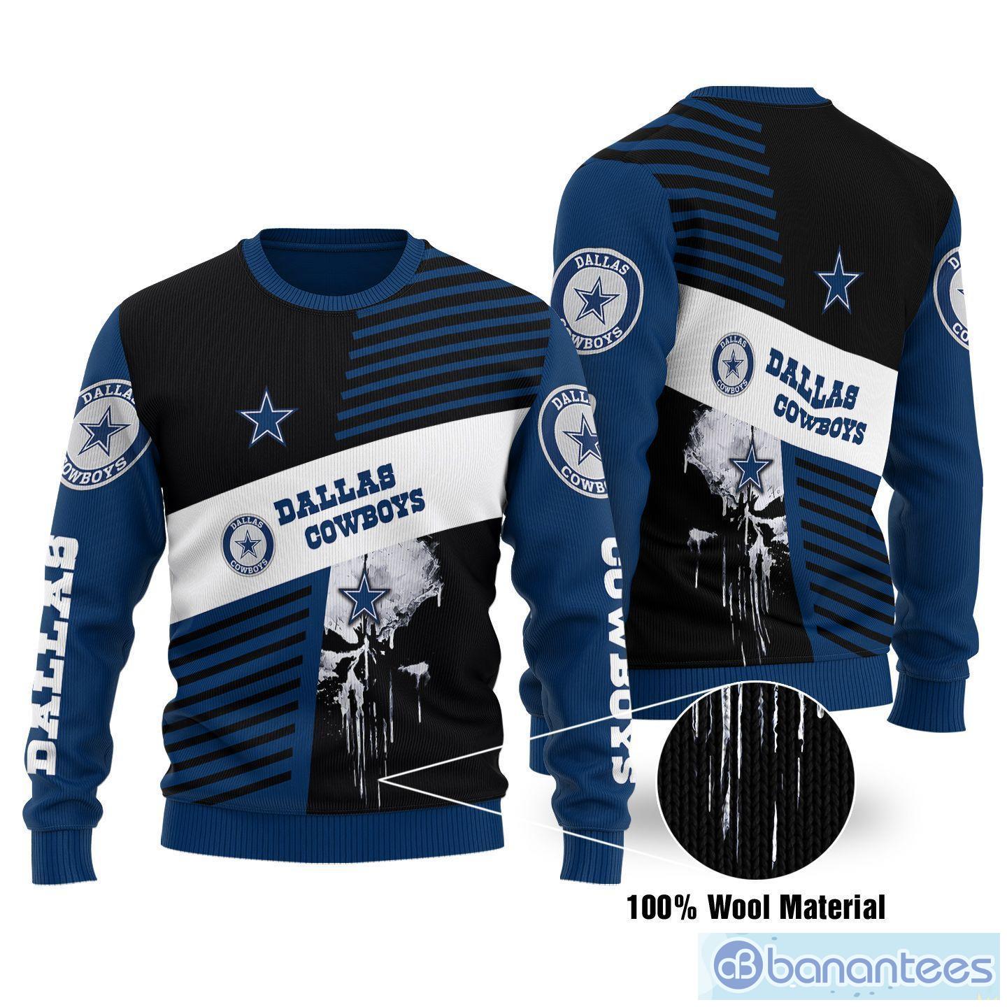 Dallas Cowboys Design 1 Christmas Fans 3D Ugly Sweater Printed Gift For Men  And Women - Banantees