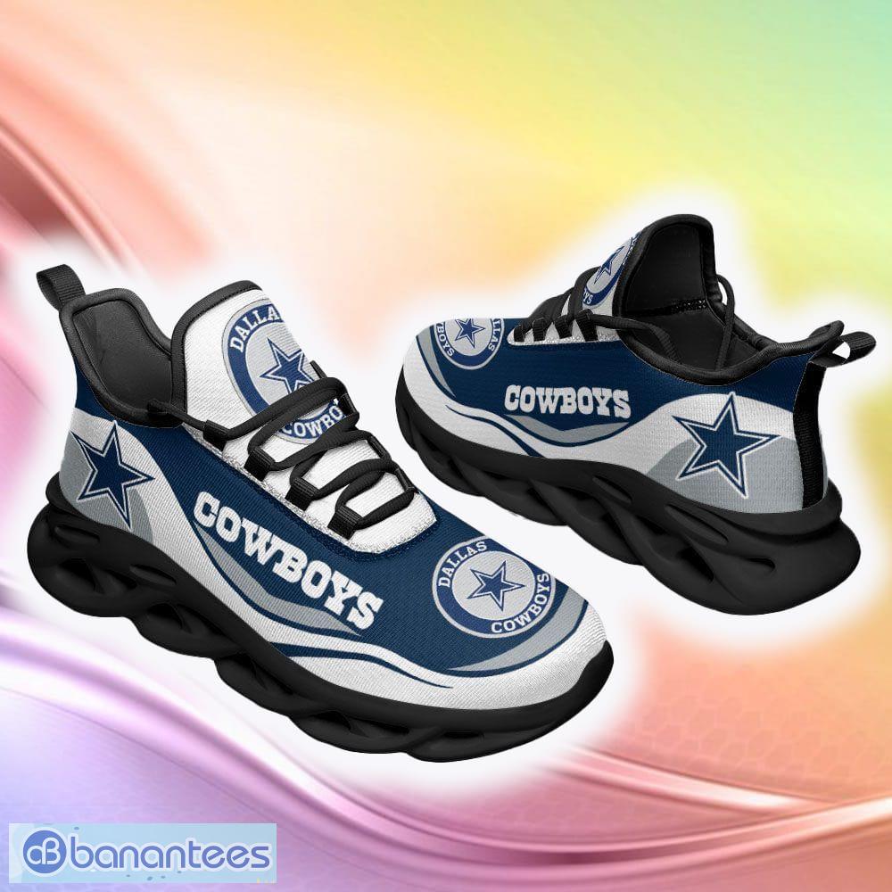 Dallas Cowboys Luxury NFL Team Sneakers Custom Name Air Cushion Shoes For  Fans - Banantees