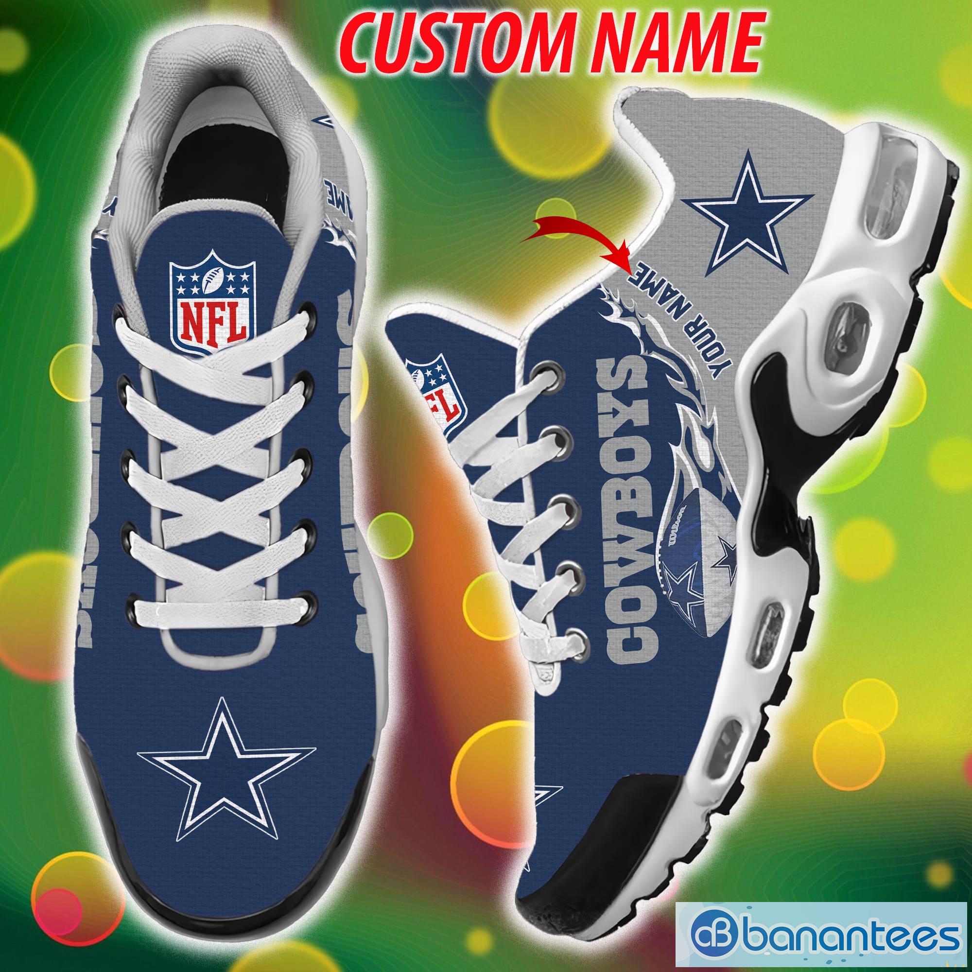 Dallas Cowboys Luxury NFL Team Sneakers Custom Name Air Cushion Shoes For  Fans - Banantees