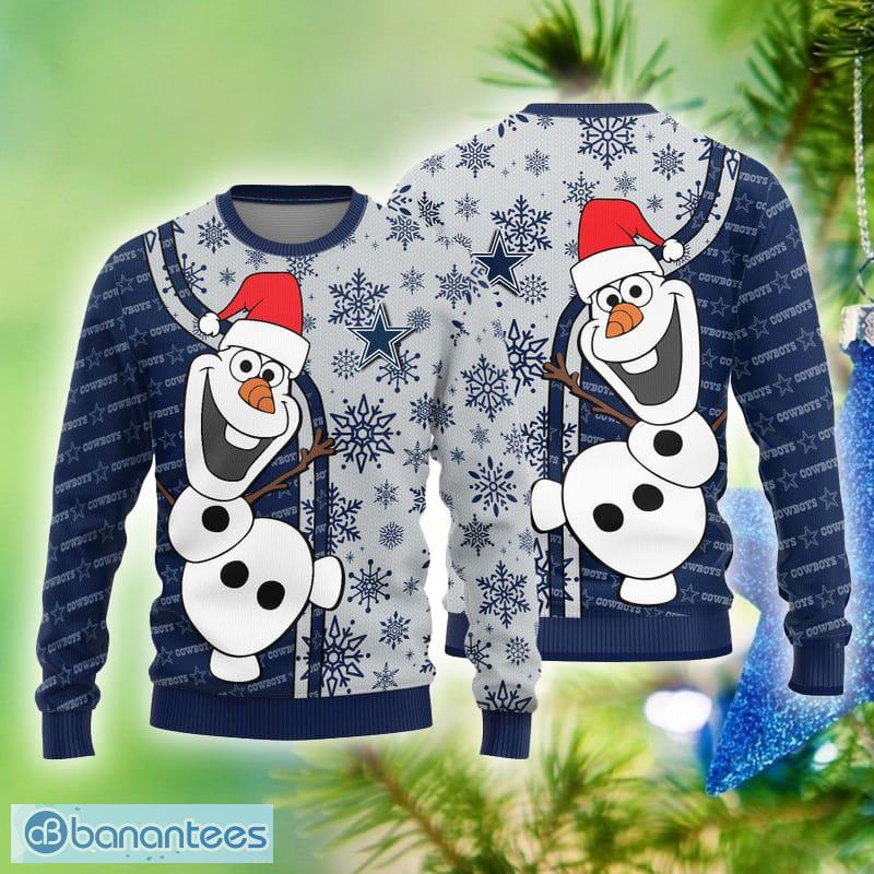 Dallas Cowboys Olaf Logo Knitted Funny Ugly Christmas Sweater - Dallas Cowboys Olaf Logo Knitted Funny Ugly Christmas Sweater Dallas Cowboys Olaf Logo Knitted Funny Ugly Christmas Sweater - Dallas Cowboys Olaf Logo Knitted Funny Ugly Christmas Sweater