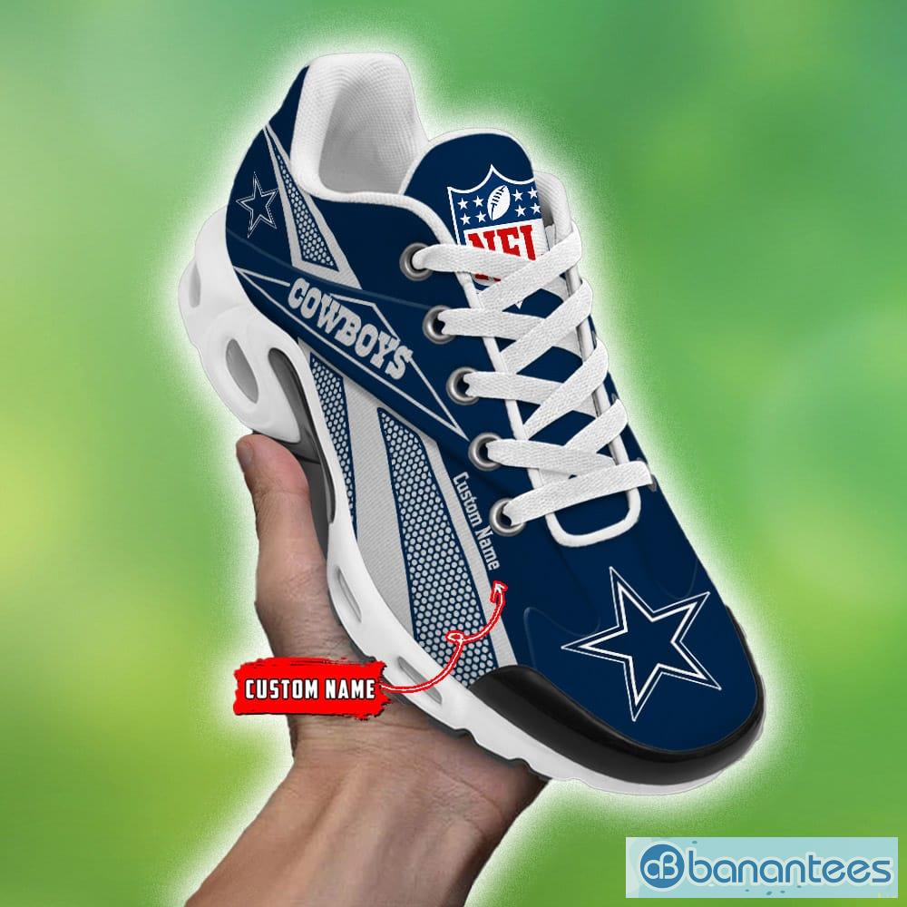 Dallas Cowboys Luxury NFL Team Sneakers Custom Name Air Cushion Shoes For  Fans - Banantees